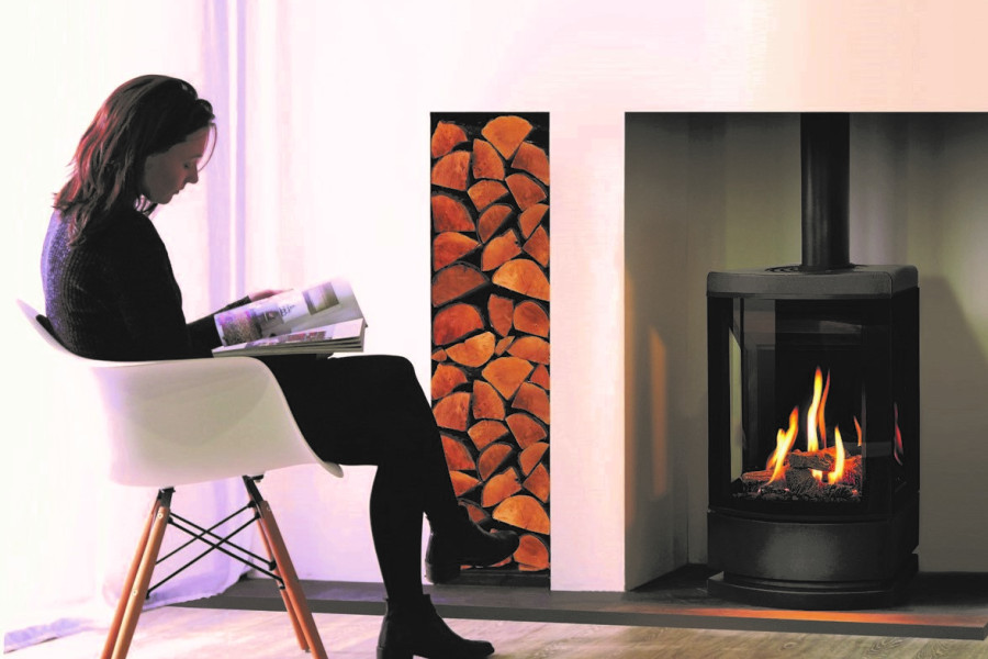 Gazco Loft 3-Sided Freestanding Gas Fire