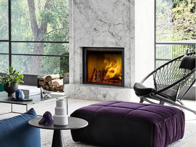 Stuv 21 SF — Single-sided range Inbuilt Wood Fireplaces