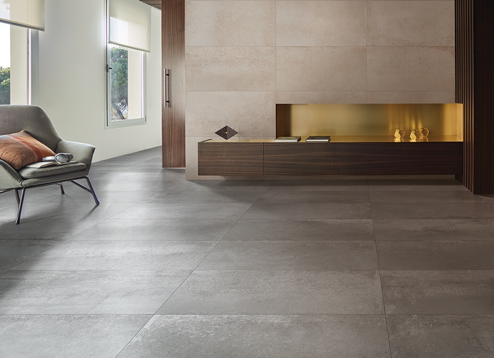 Atelier Black Honed Porcelain Tile, 18x36x5/16