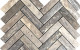 ClassicTravertine Silver Herringbone 23x98mm