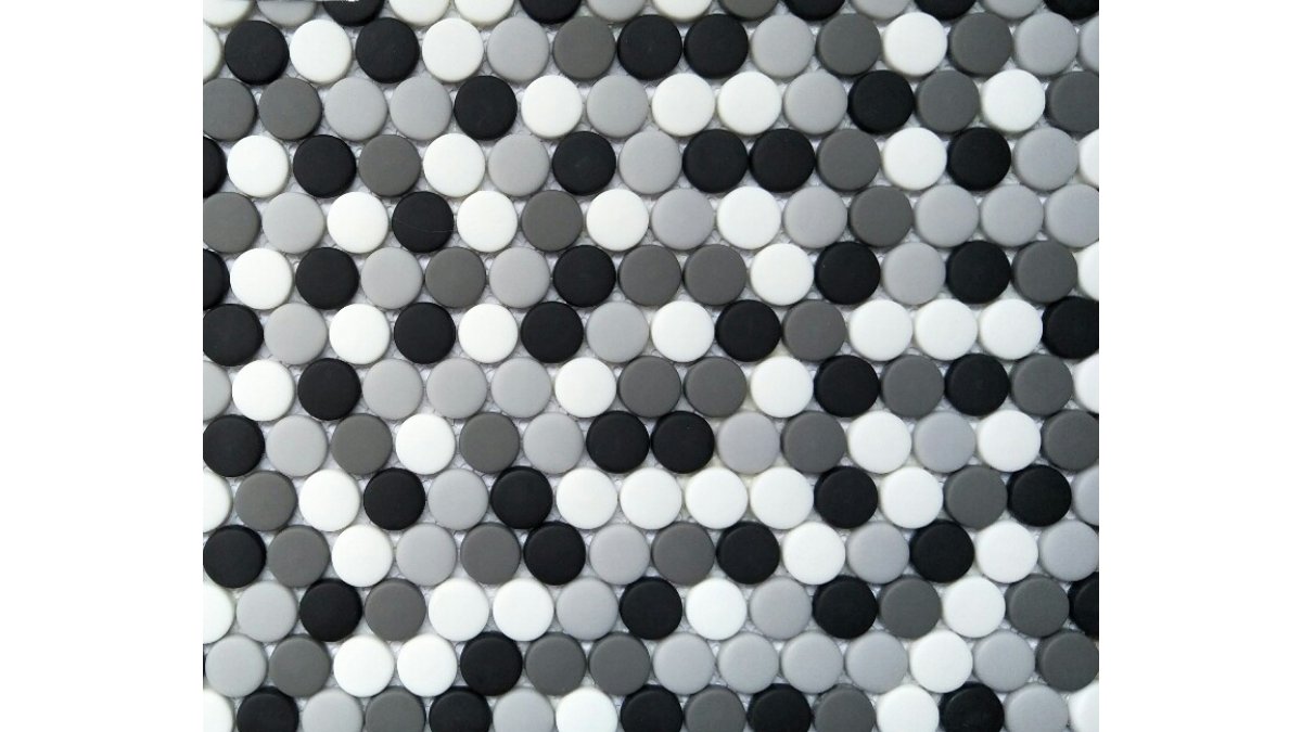 Frit Penny Round Mosaics By Tile Warehouse Eboss Frit Penny Round Blend Mosaic
