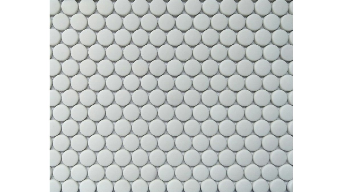 Frit Penny Round Mosaics By Tile Warehouse Eboss Frit Penny Round White Mosaic