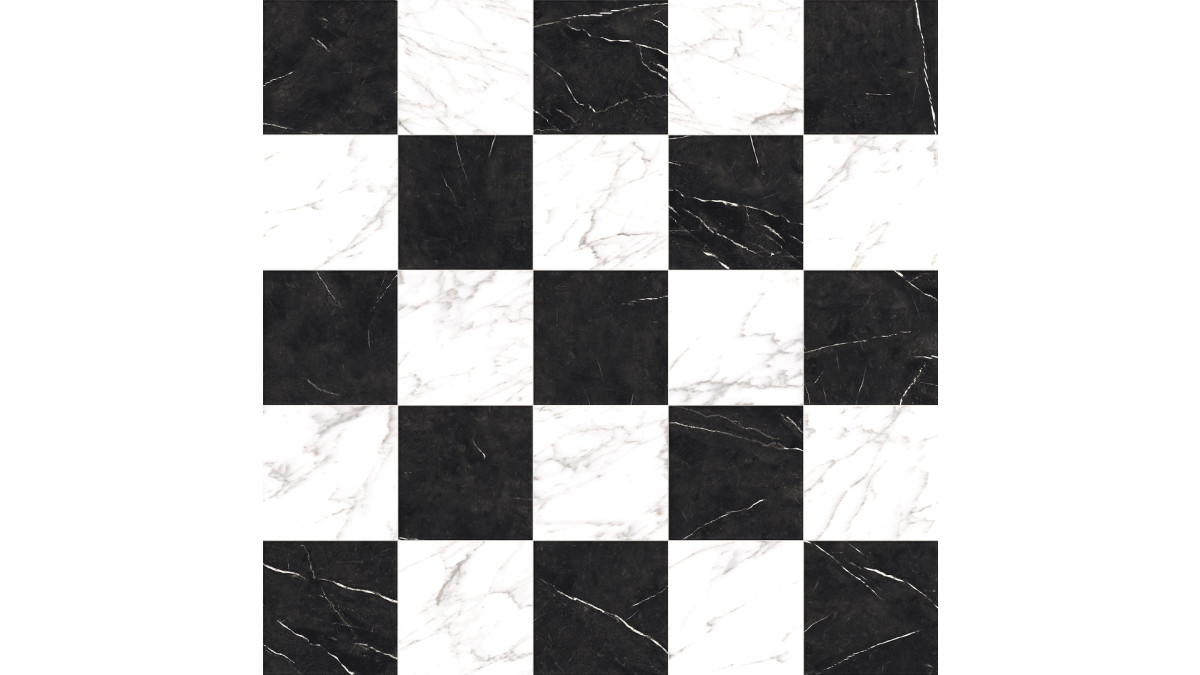 self style dama abbinamento bianco carrara+nero marquinia grande