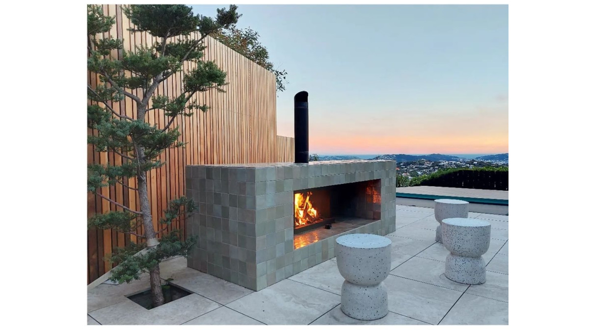 zellige fireplace