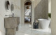 MarcaCorona Scultorea Calacatta Oro Fino Drop Villa Bathroom copy