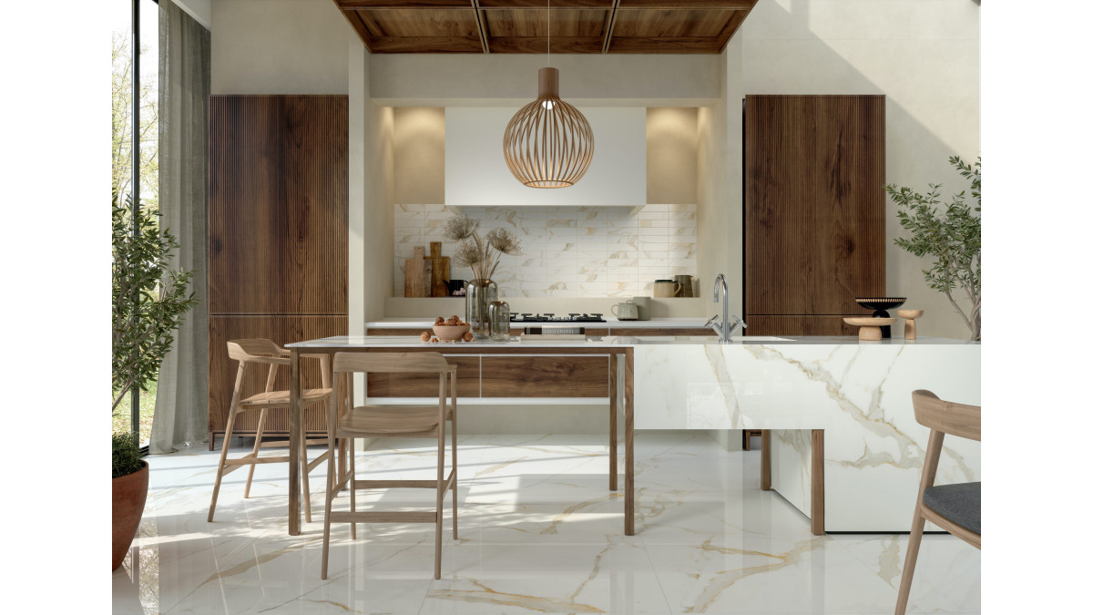 MarcaCorona Scultorea Calacatta Oro Fino Kitchen copy