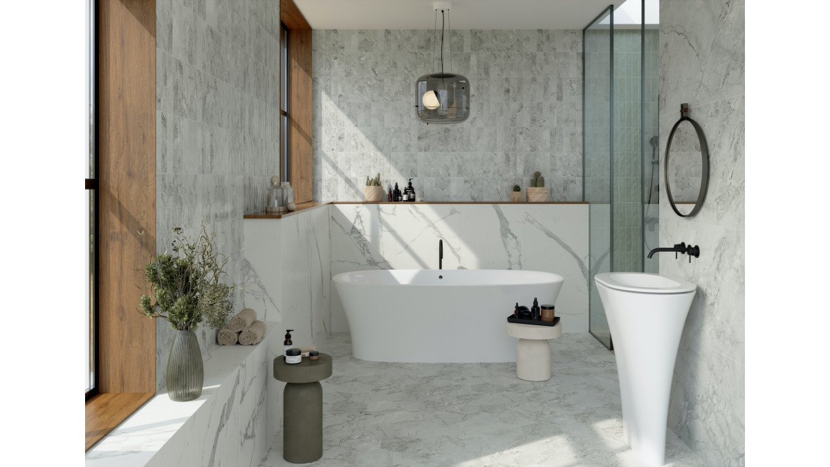 MarcaCorona Scultorea Foam Grey Attico Bathroom copy