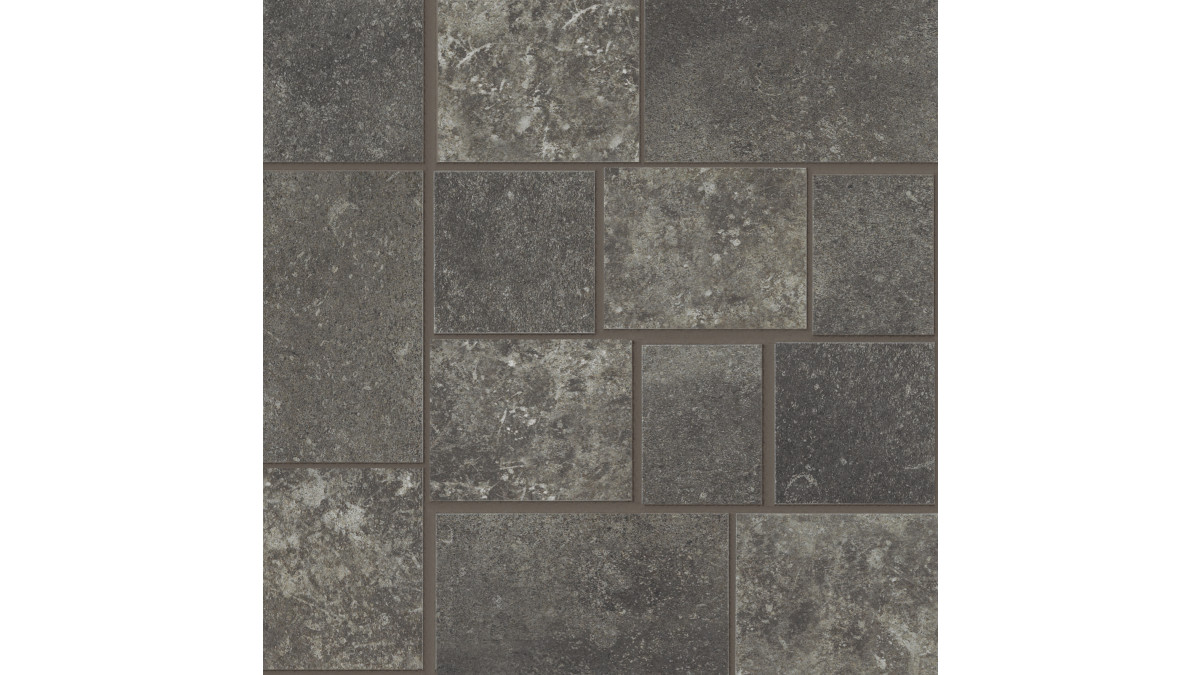 Reused Anthracite Mosaico 3D 30x30