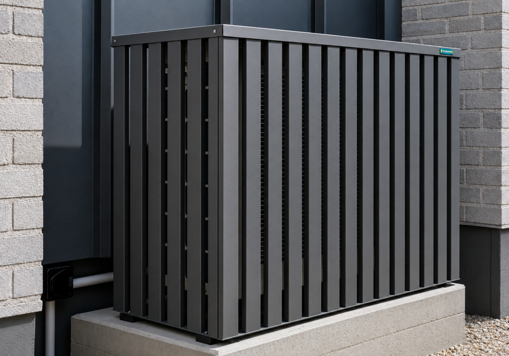 Aluminium Heat Pump Covers — ScreenPro