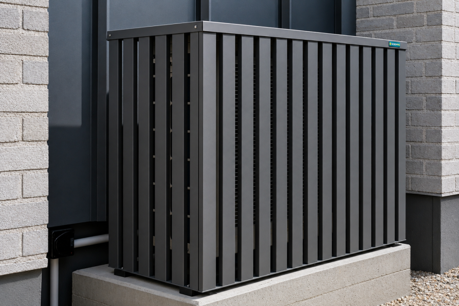 Aluminium Heat Pump Covers — ScreenPro
