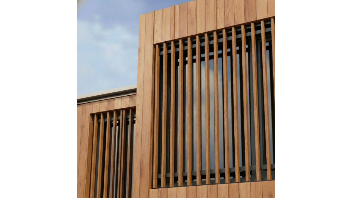 portiqo architectural screen timber look aluminium