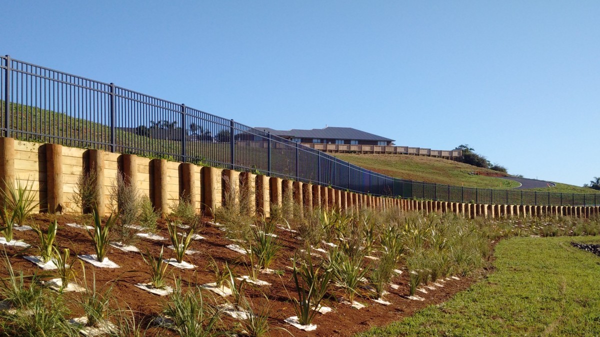 8 1.2m Assure fence for retaining wall installed at Ryman Pukekohe
