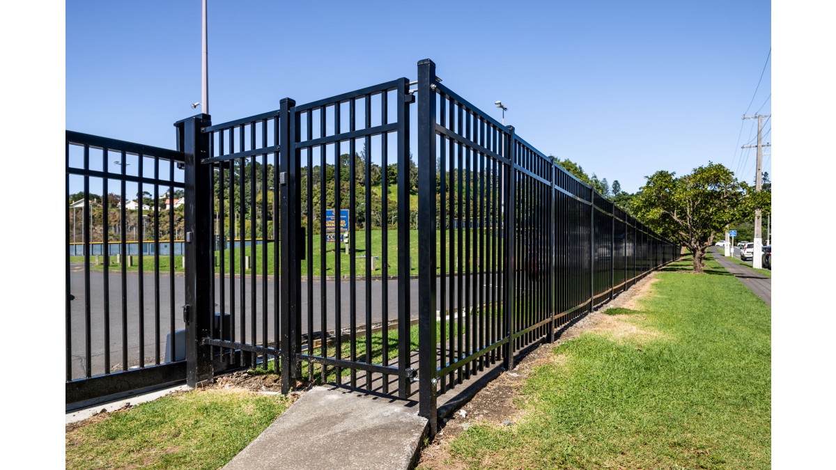 During the summer, my school installed metal gates over the