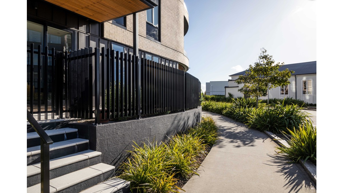 1 1 v2.2m Paladin fence installed at Marlborough Apartments Auckland
