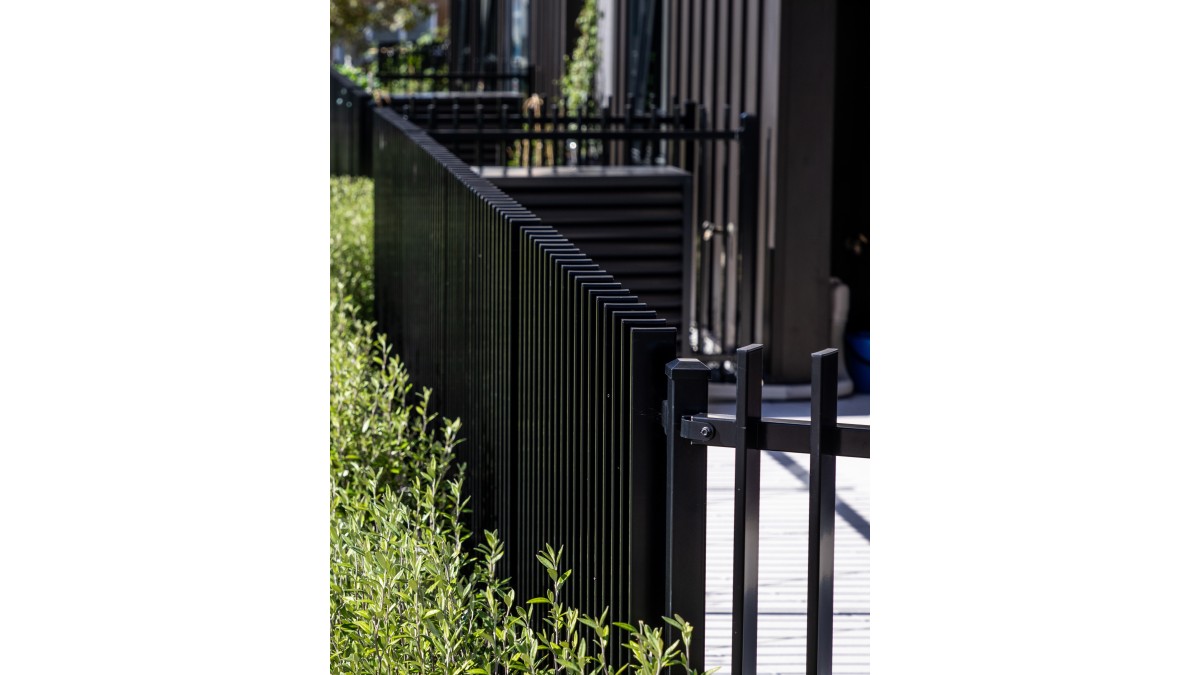 2 1 v2.2m Paladin fence installed at Marlborough Apartments Auckland