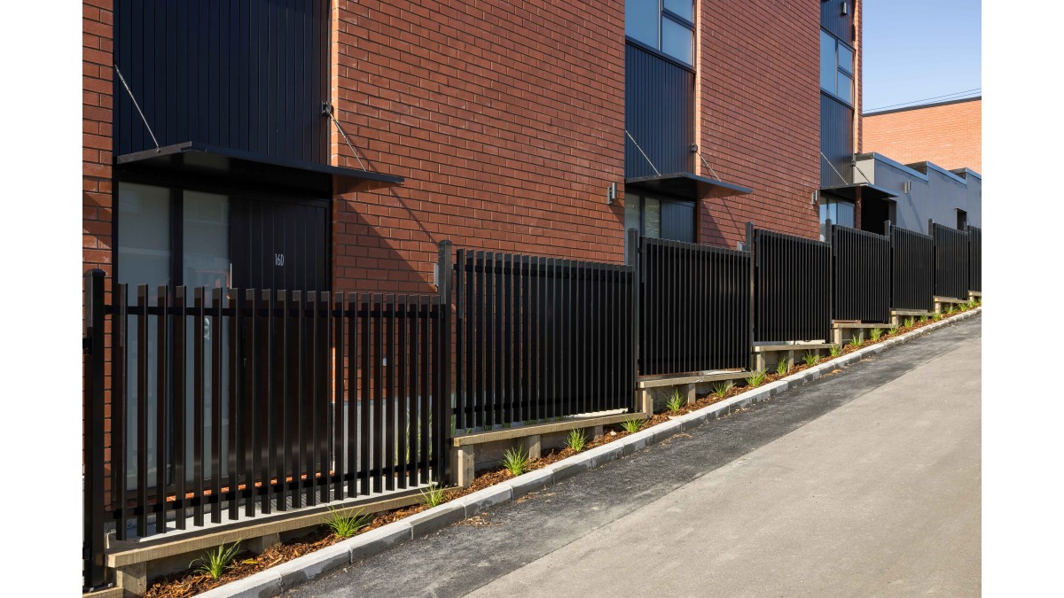 3 1.2m Paladin fence installed at Auckland multi residential development resized