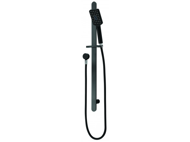 Eclipse Square 3 Function Slide Shower Matte Black