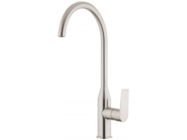 Olympia Gooseneck Sink Mixer Brushed Nickel