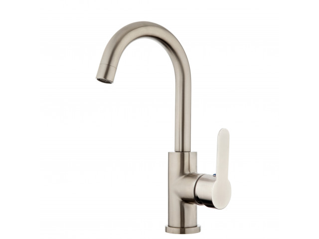 Stainless Steel Gooseneck Basin Mixer