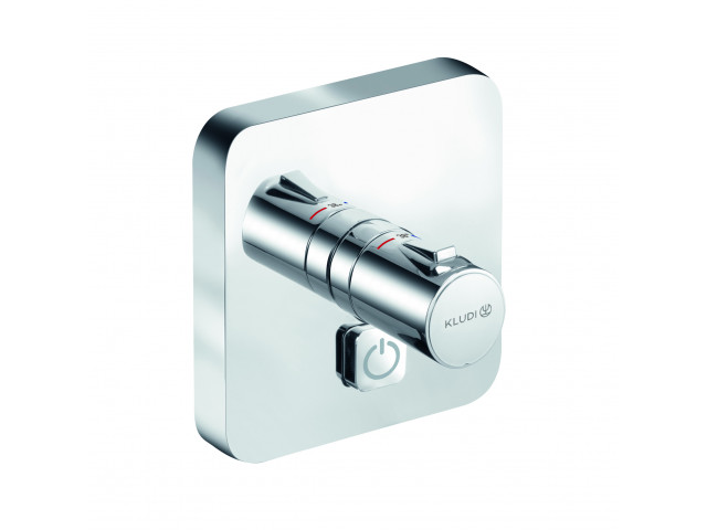Push Thermostatic 1 Function Shower Mixer Chrome
