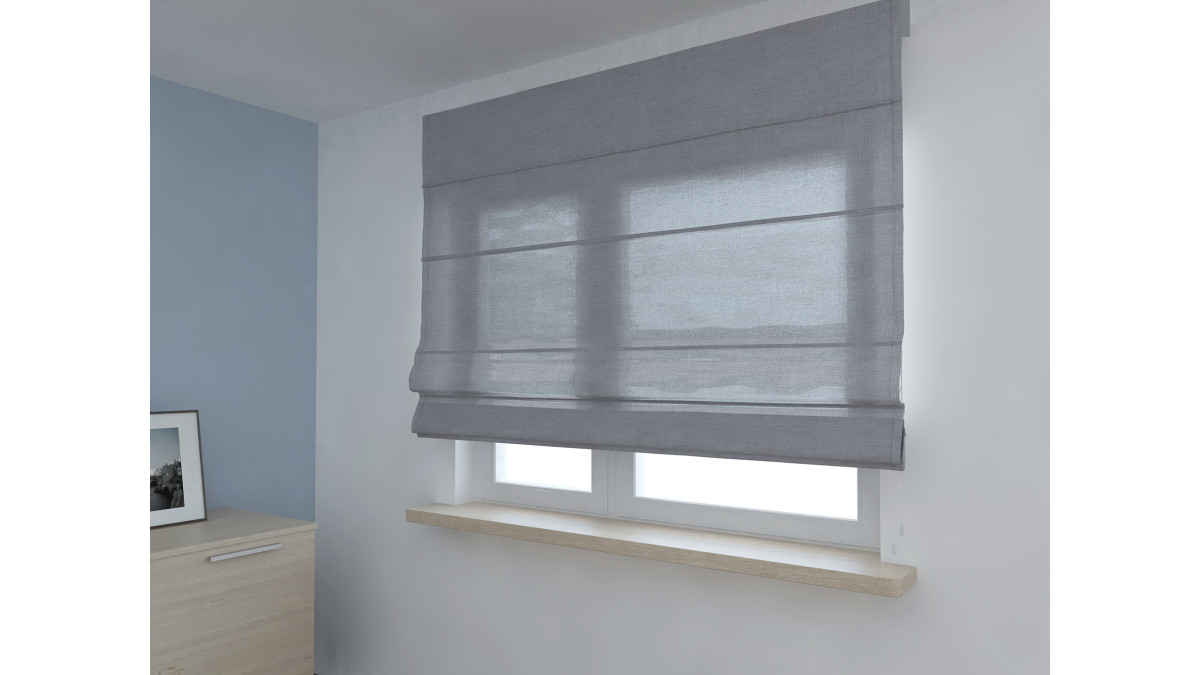 Roman Blind Sheer Grey web