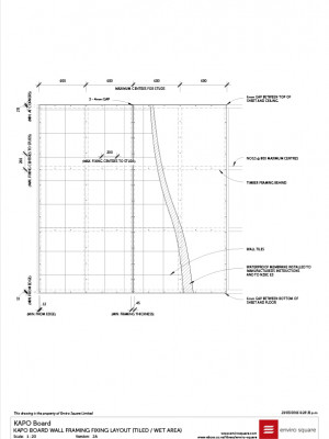 2A KB Wall Framing fixing Layout tiled wet area v1