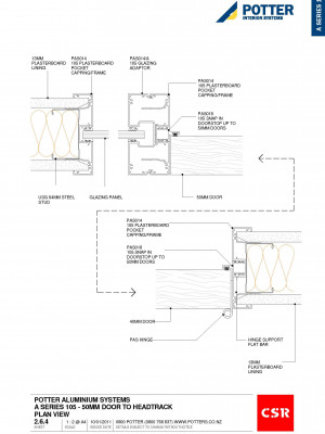 2.6.4 A Series 105 50mm Door To Headtrack