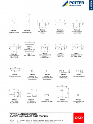 A Series 105 Standard Suite Profiles