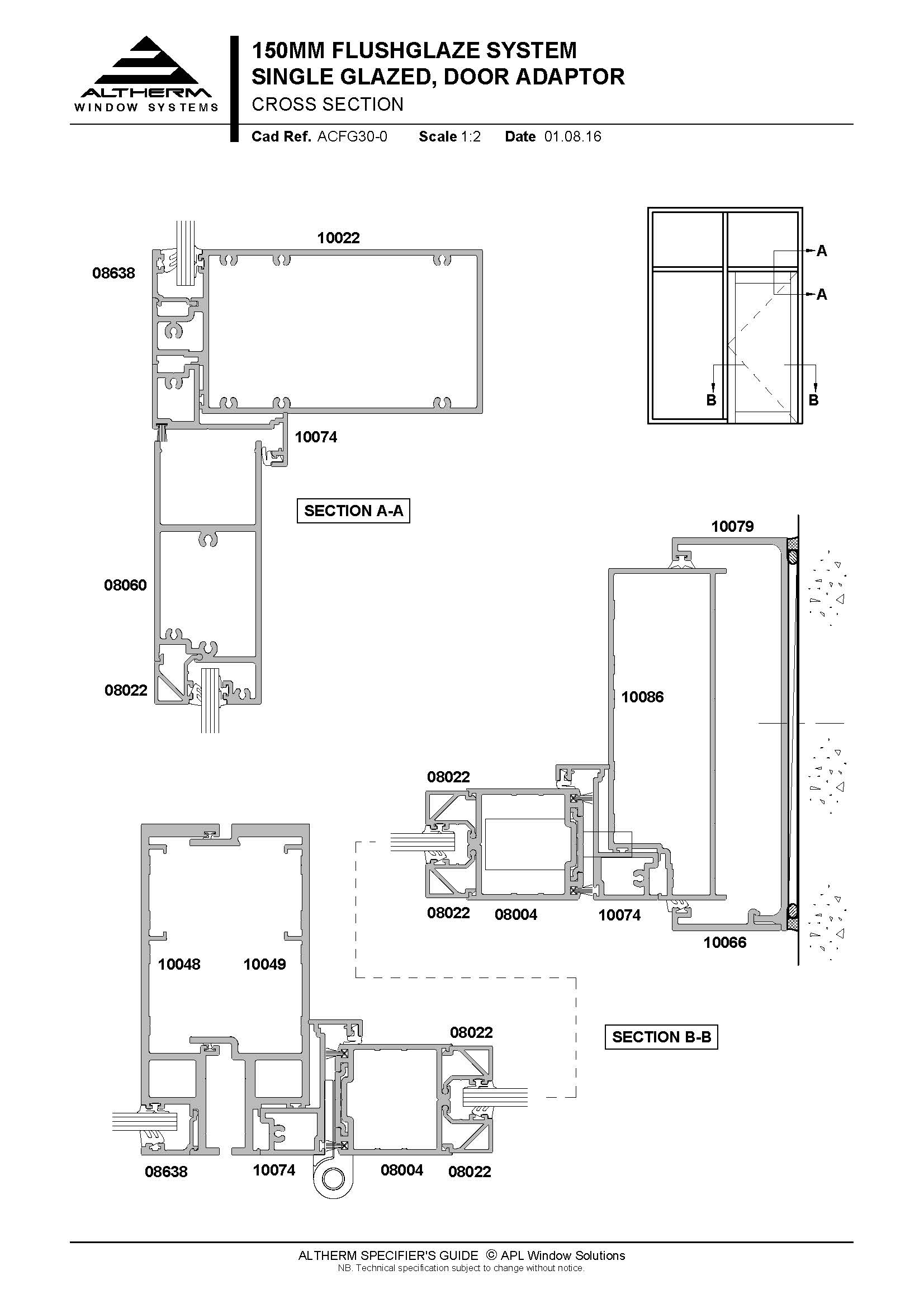 Commercial 100mm, 125mm & 150mm Flushglaze System by ALTHERM Window ...