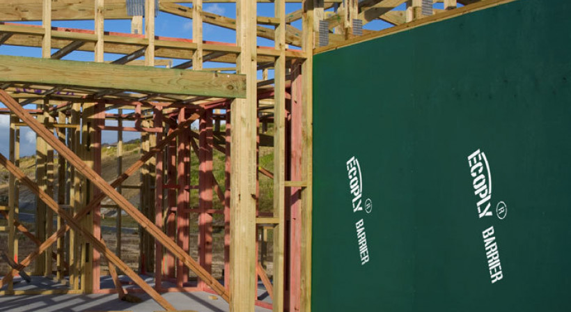Ecoply Barrier pre-Cladding Lining Also Protection from Moisture