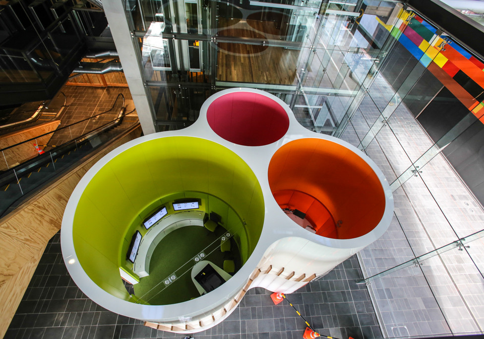 Futuristic Curved Acoustic Panels for ASB North Wharf Building