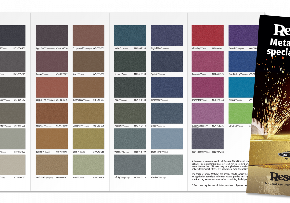 Resene Metallics Together in New Colour Chart