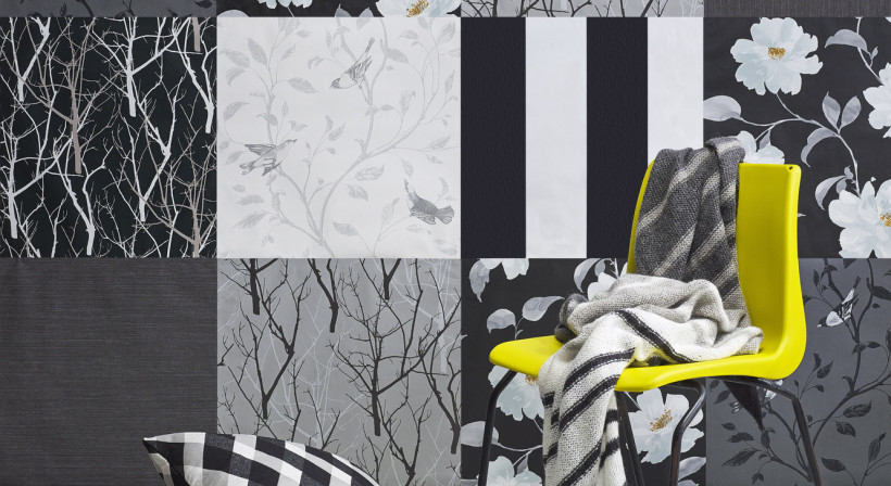 Patchwork Wallpaper Meets Black and White with Resene Habitat