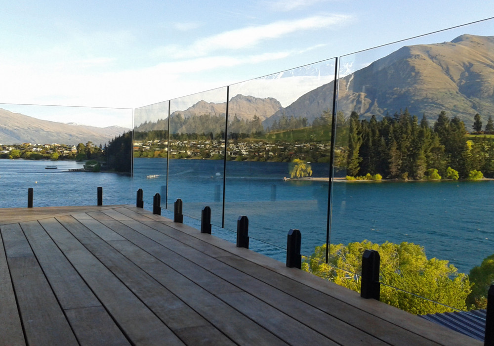 Frameless Glass Balustrade with Low Profile Brackets to Maximise the View