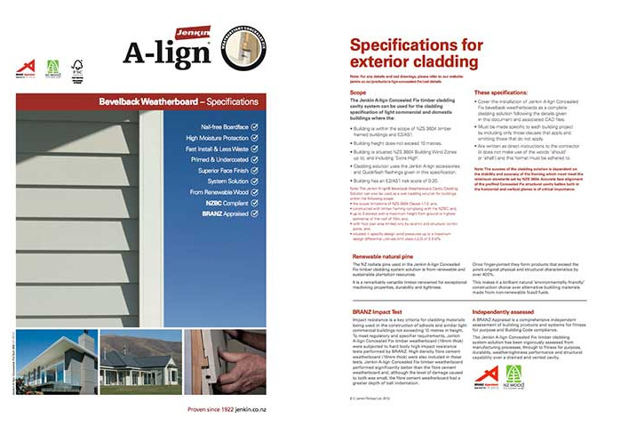 Specification Documents Now Available for Jenkin A-lign