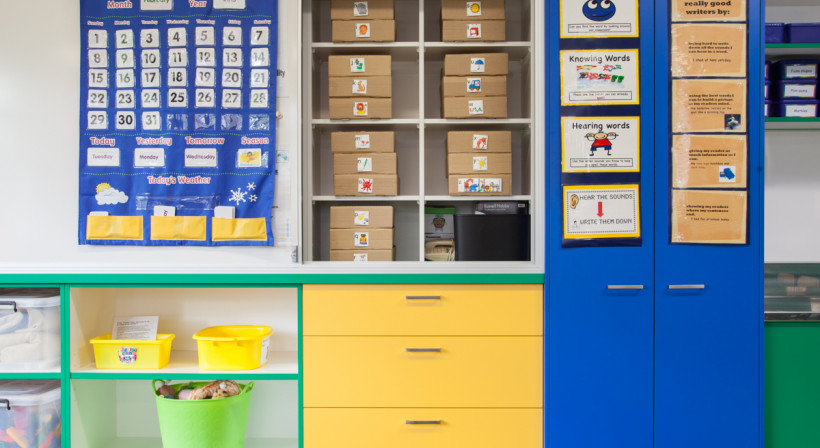 Melteca Decorated Panels Colour a Classroom Block