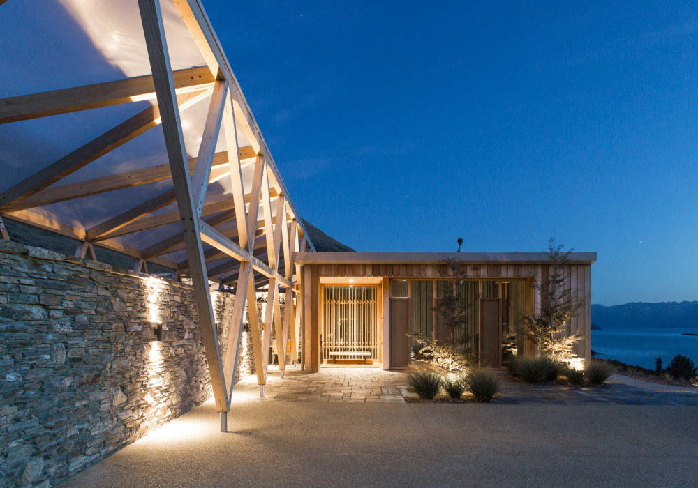 Highly Visual Laminated Timber for Wellness Retreat Centre Pergolas