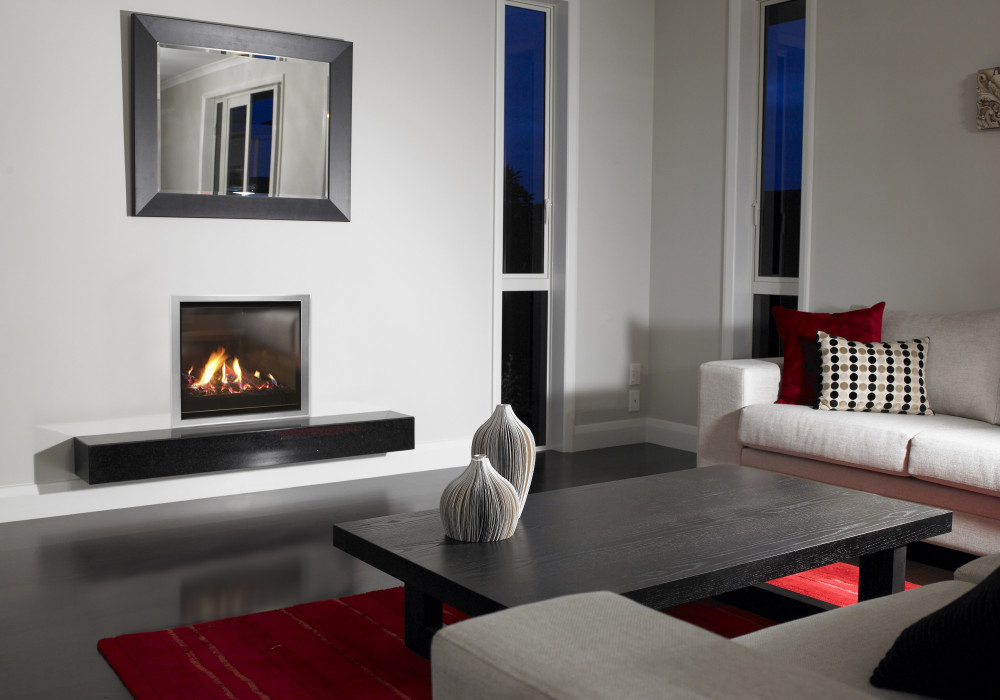 Gas Insert Fireplace with More Flame, Less Frame
