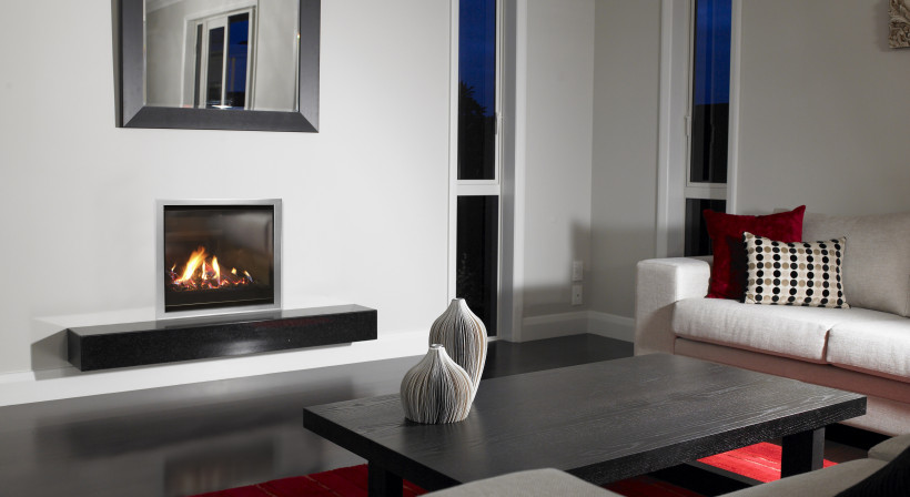 Gas Insert Fireplace with More Flame, Less Frame