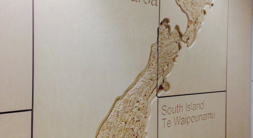 Powder Coating Protects and Enhances Plywood Feature Wall at Auckland Airport