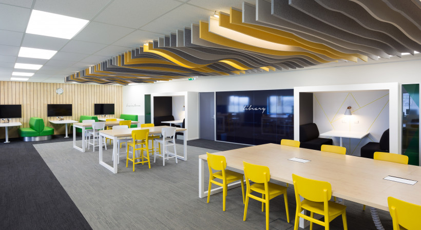 Autex Cube Used for Attractive, Bespoke Acoustic Feature at Westmount School