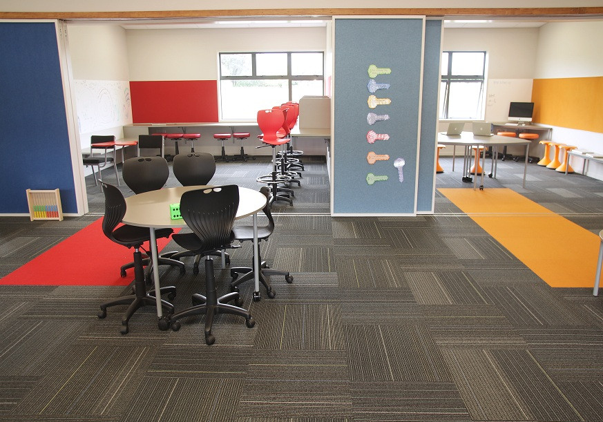 Jacobsen’s Colourful Carpet Tiles Creatively Delineate Learning Spaces