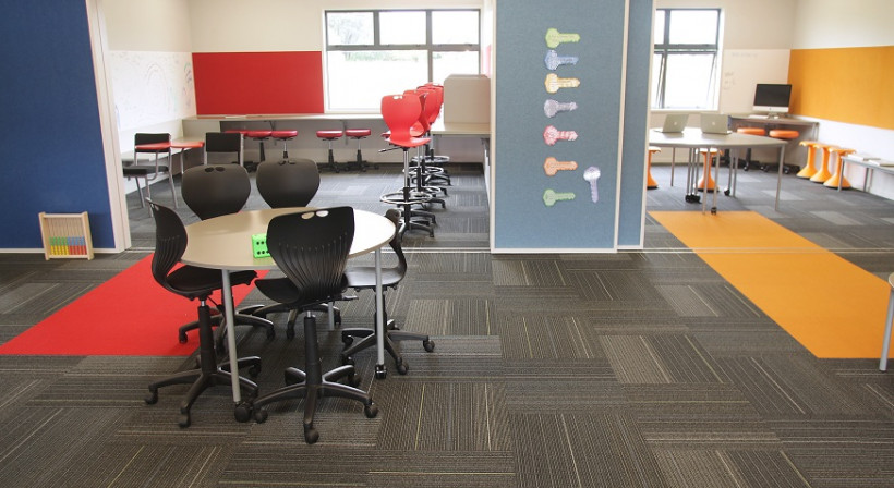 Jacobsen’s Colourful Carpet Tiles Creatively Delineate Learning Spaces