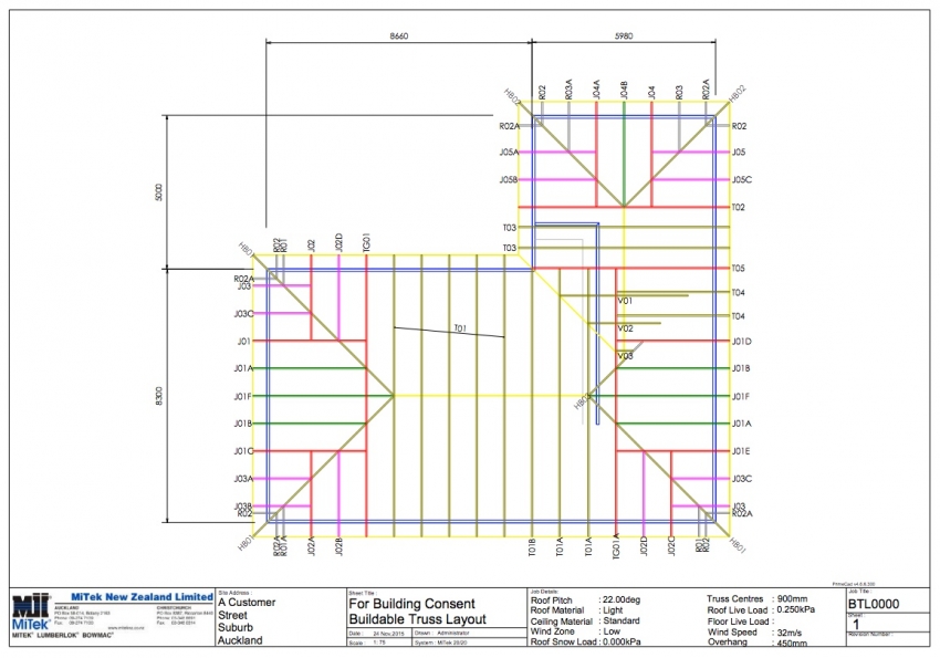 mitek floor truss details