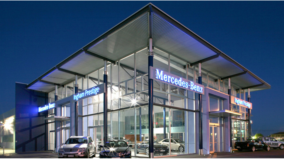 The Ingham Prestige building, and adjoining Honda dealership, were designed by Hamilton architects, Chibnall Swann Team Architecture, and were supplied by Vantage windows manufacturer, Regal Aluminium Ltd, of Hamilton.