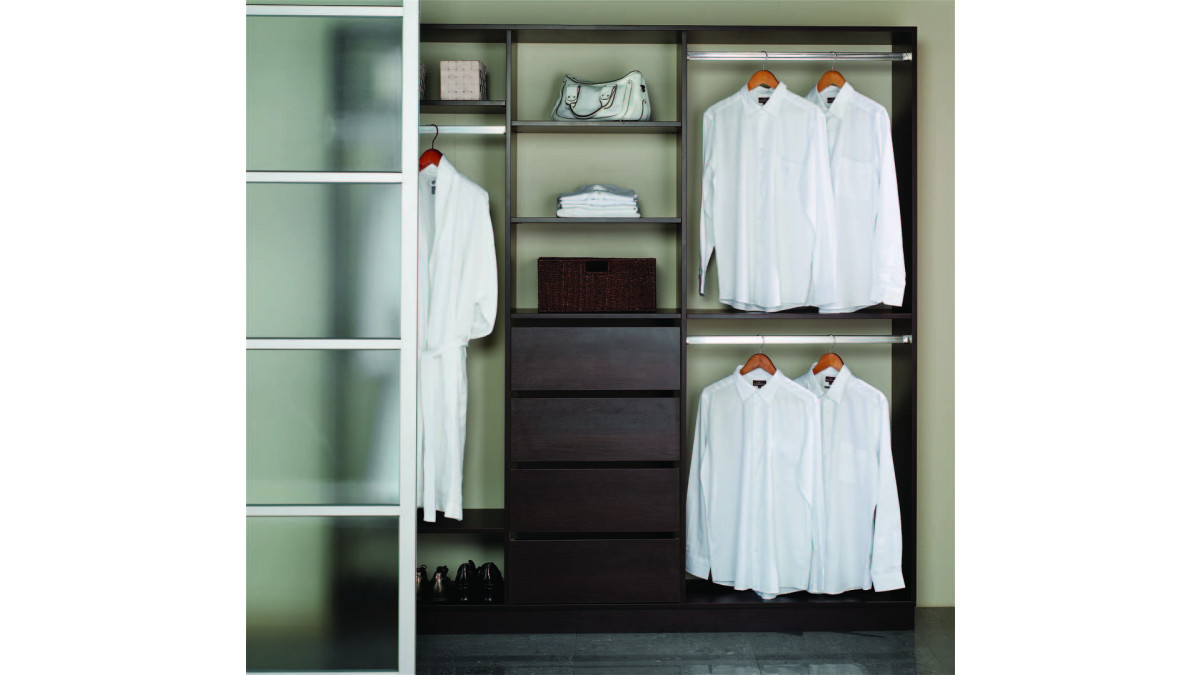 Melamine wardrobe systems.