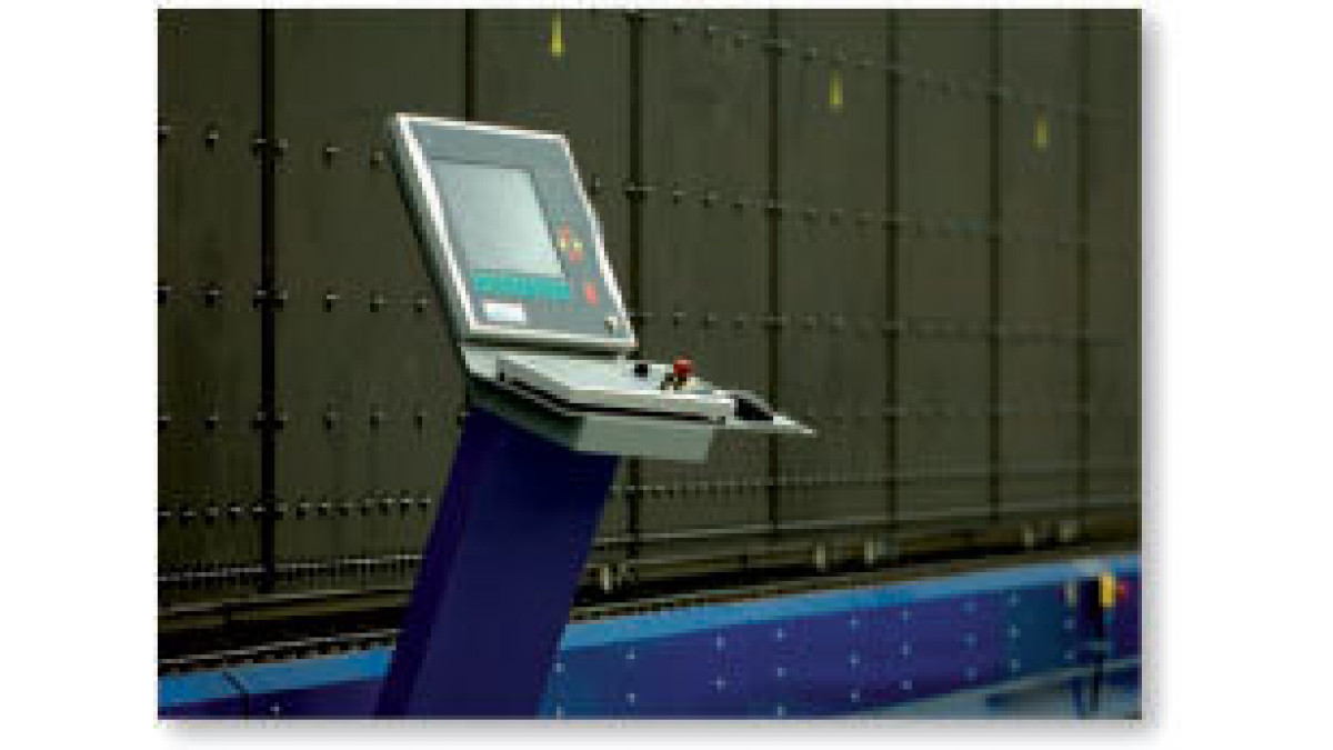 As each piece of glass enters the processing line, it is etched with a unique barcode that is scanned and tracked throughout processing – enabling it to be located on the system at any given time.<br />

