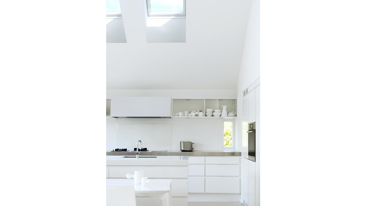 VELUX skylights are made of timber of the highest quality but a white finish suits most modern homes better.