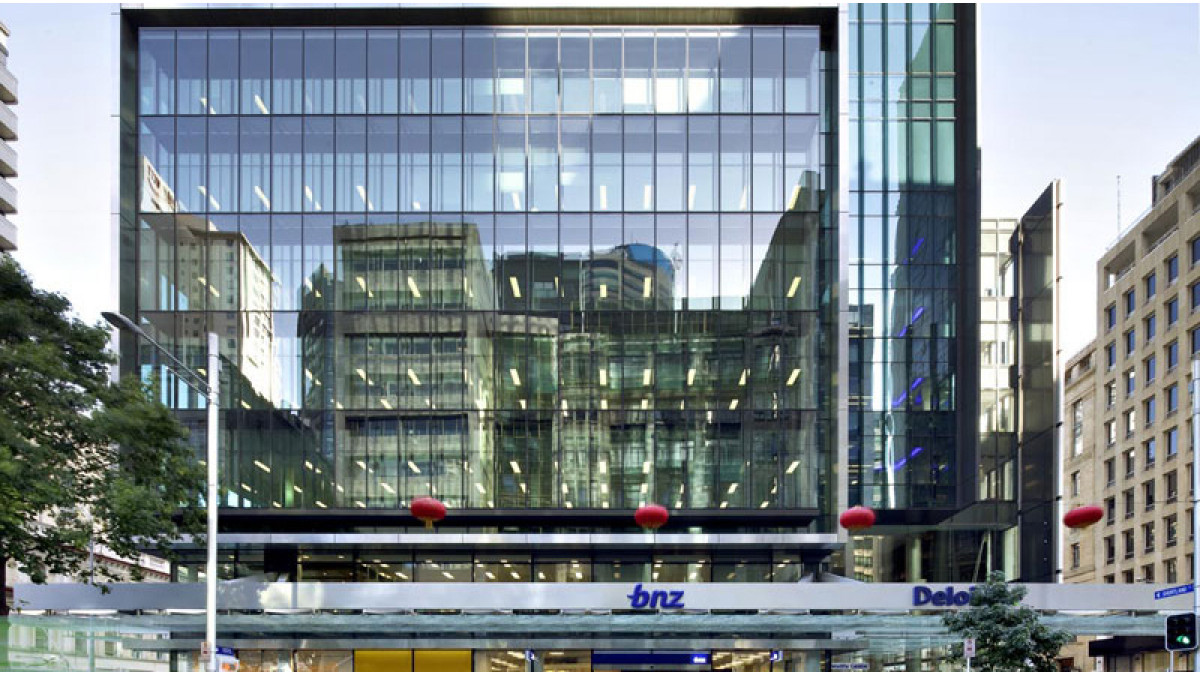 The Deloitte Centre in Auckland's CBD: a modern environmentally friendly commercial high-rise.