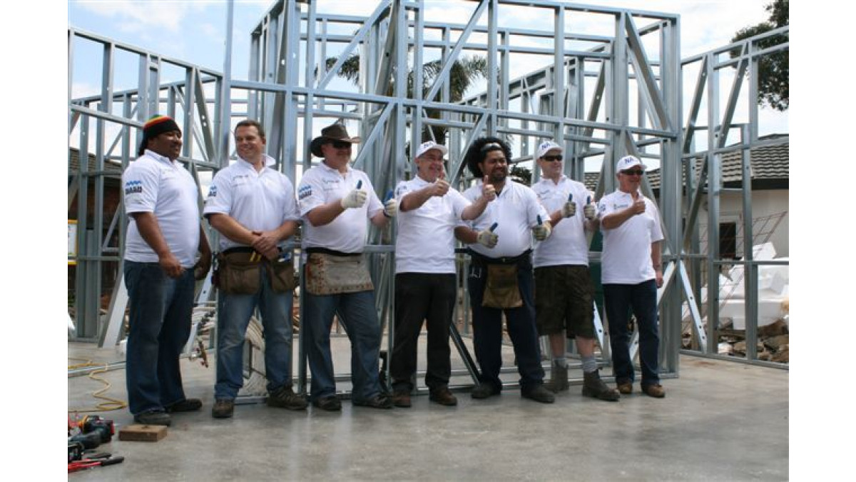 The team working on Dick's new home. 